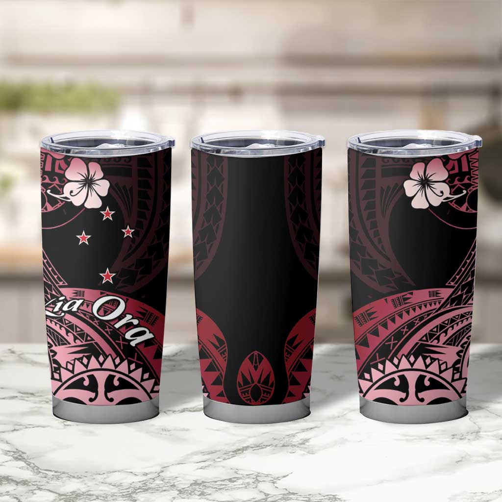 Aotearoa Kia Ora New Zealand Ta Moko Red Version Tumbler Cup LT01 - Polynesian Pride
