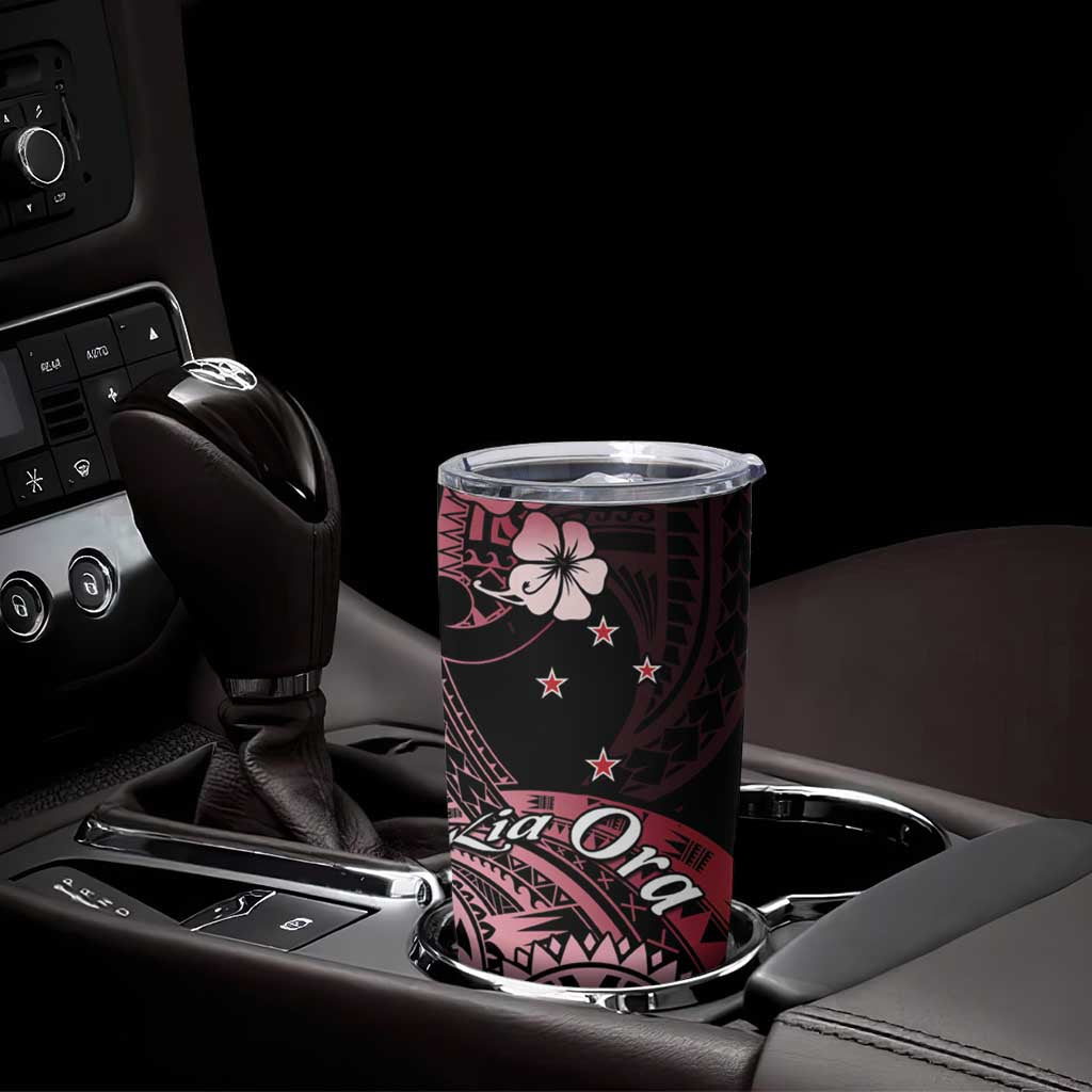 Aotearoa Kia Ora New Zealand Ta Moko Red Version Tumbler Cup LT01 - Polynesian Pride