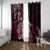 Aotearoa Kia Ora New Zealand Ta Moko Red Version Window Curtain LT01 With Grommets Red - Polynesian Pride