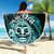 Aotearoa Kia Ora New Zealand Ta Moko Turquoise Version Beach Blanket LT01 - Polynesian Pride