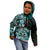 Aotearoa Kia Ora New Zealand Ta Moko Turquoise Version Kid Hoodie LT01 - Polynesian Pride