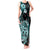 Aotearoa Kia Ora New Zealand Ta Moko Turquoise Version Tank Maxi Dress LT01 Women Turquoise - Polynesian Pride