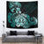 Aotearoa Kia Ora New Zealand Ta Moko Turquoise Version Tapestry LT01 - Polynesian Pride