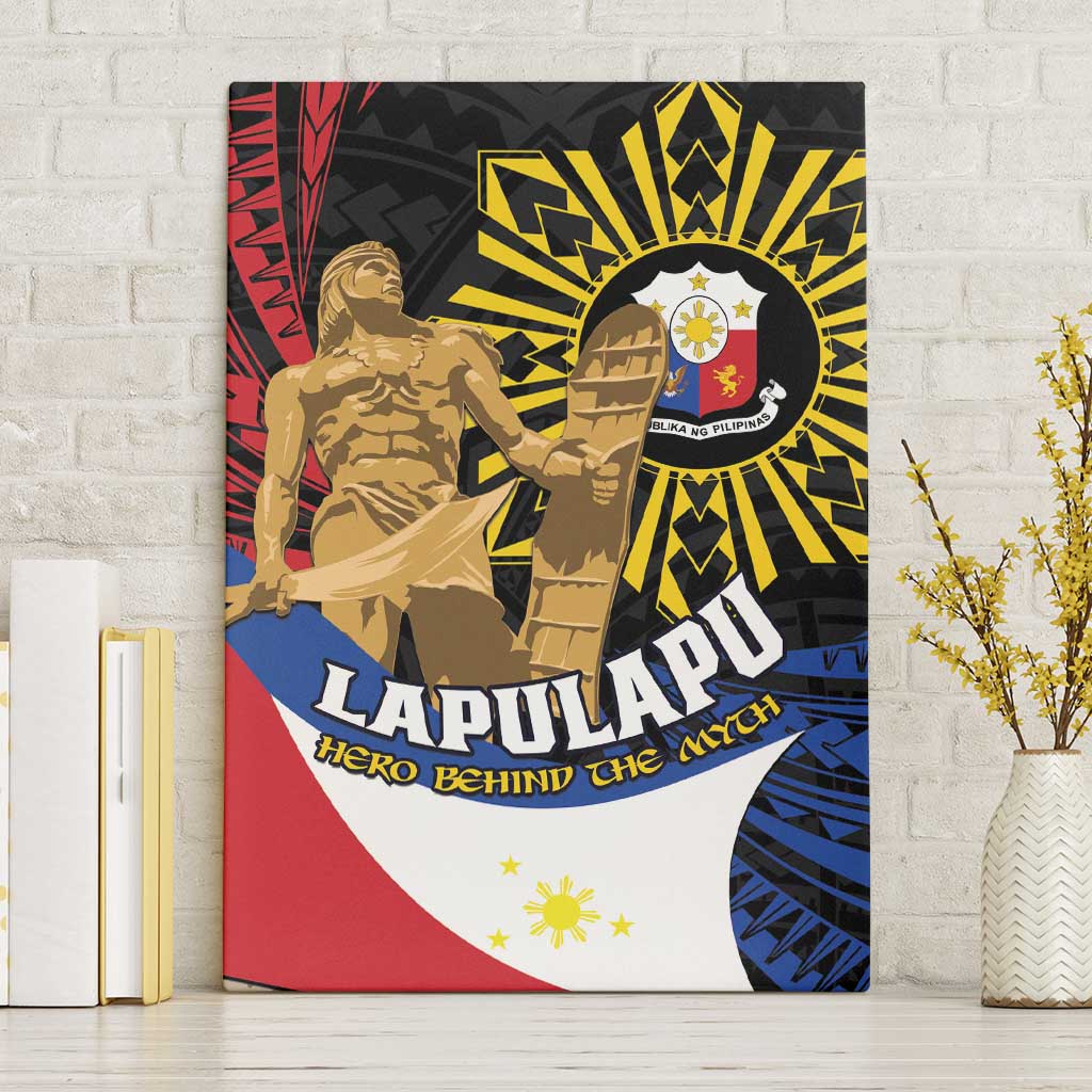 Lapulapu The First Filipino Hero Canvas Wall Art Polynesian Pattern