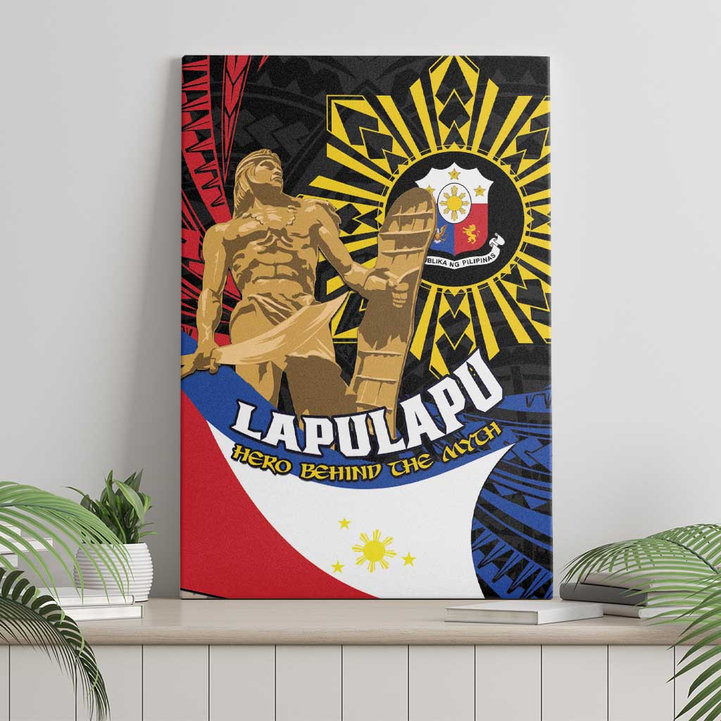 Lapulapu The First Filipino Hero Canvas Wall Art Polynesian Pattern LT01 - Polynesian Pride