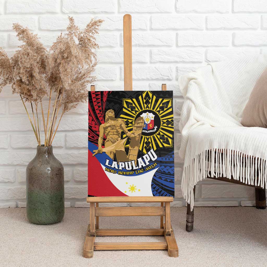 Lapulapu The First Filipino Hero Canvas Wall Art Polynesian Pattern LT01 - Polynesian Pride