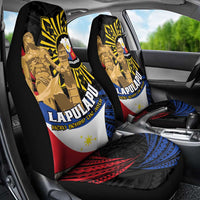 Lapulapu The First Filipino Hero Car Seat Cover Polynesian Pattern