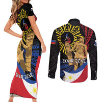 Personalized Lapulapu The First Filipino Hero Couples Matching Short Sleeve Bodycon Dress and Long Sleeve Button Shirt Polynesian Pattern LT01 - Polynesian Pride