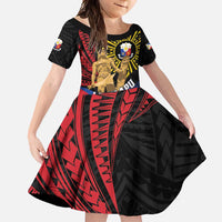 Personalized Lapulapu The First Filipino Hero Family Matching Short Sleeve Bodycon Dress and Hawaiian Shirt Polynesian Pattern