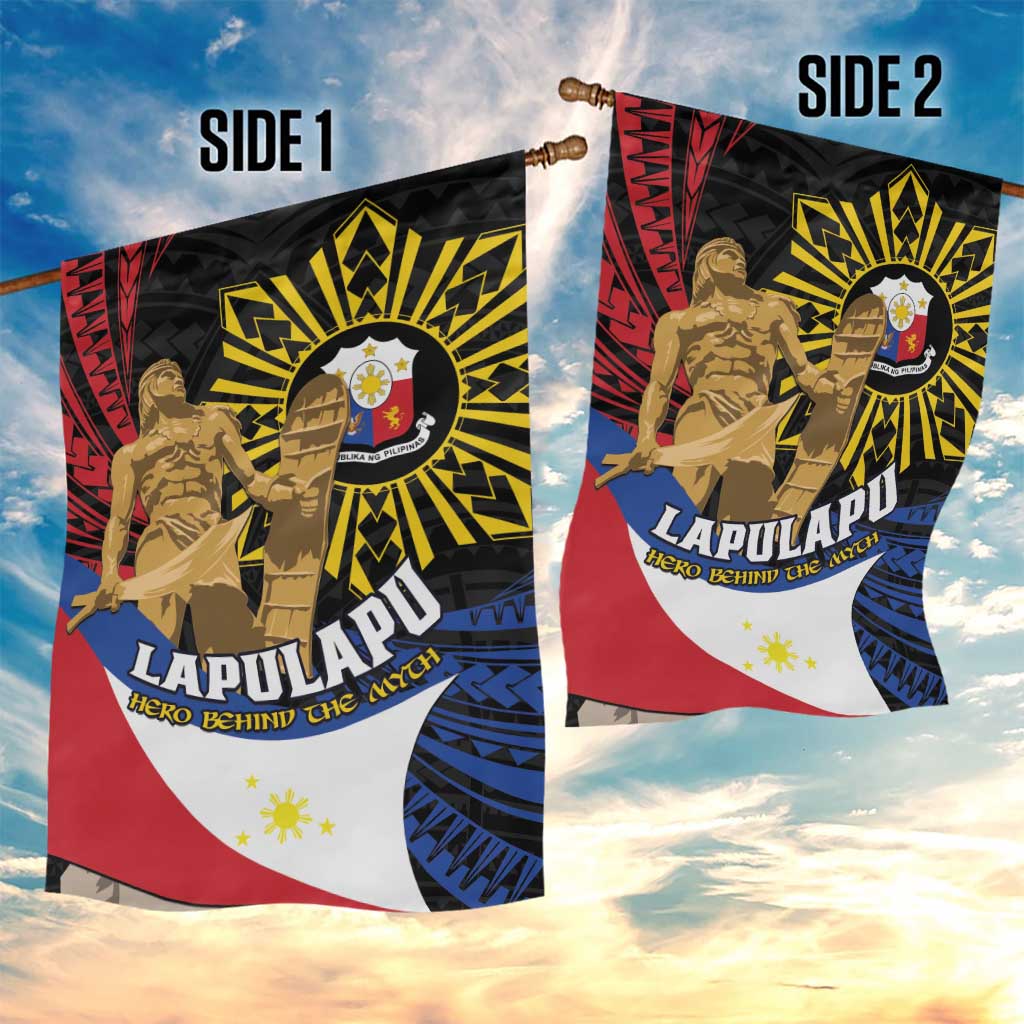 Lapulapu The First Filipino Hero Garden Flag Polynesian Pattern LT01 - Polynesian Pride