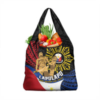 Lapulapu The First Filipino Hero Grocery Bag Polynesian Pattern LT01 1-pack One Size Black - Polynesian Pride