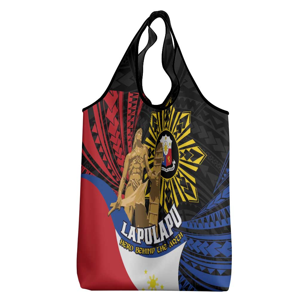 Lapulapu The First Filipino Hero Grocery Bag Polynesian Pattern LT01 - Polynesian Pride