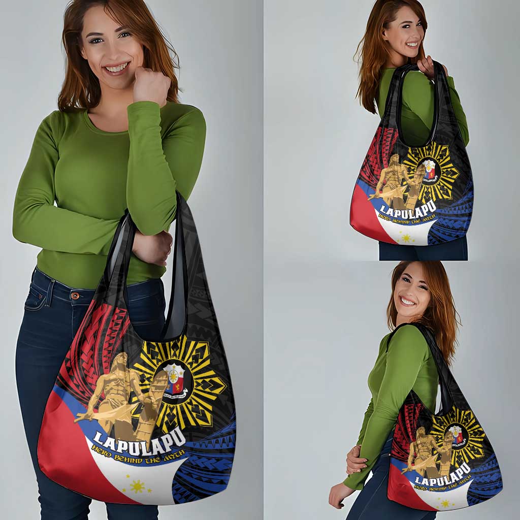 Lapulapu The First Filipino Hero Grocery Bag Polynesian Pattern LT01 - Polynesian Pride