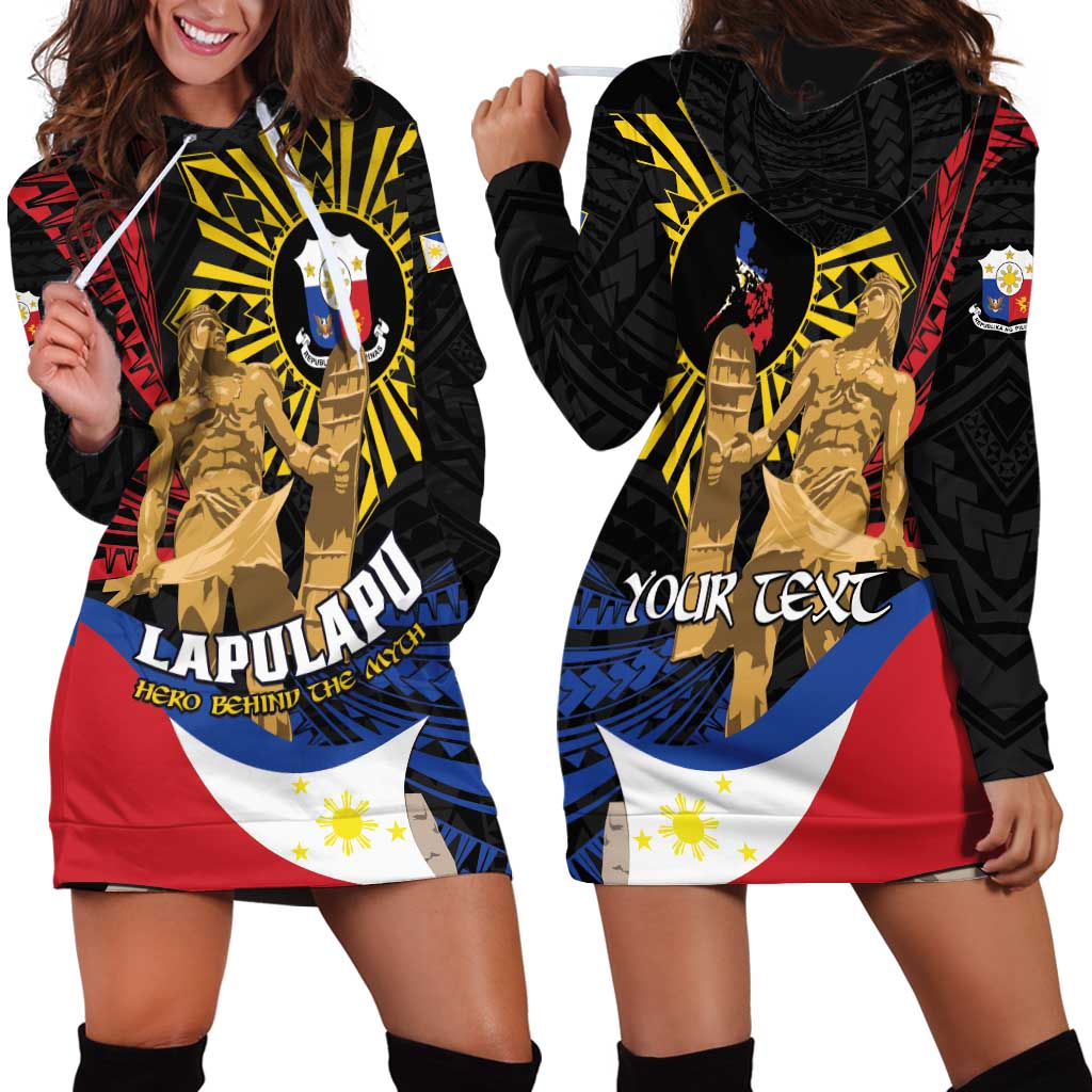 Personalized Lapulapu The First Filipino Hero Hoodie Dress Polynesian Pattern LT01 - Polynesian Pride
