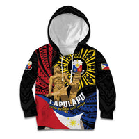 Personalized Lapulapu The First Filipino Hero Kid Hoodie Polynesian Pattern
