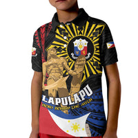 Personalized Lapulapu The First Filipino Hero Kid Polo Shirt Polynesian Pattern