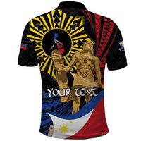 Personalized Lapulapu The First Filipino Hero Polo Shirt Polynesian Pattern