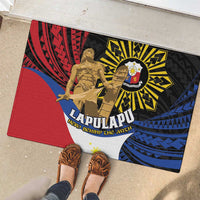 Lapulapu The First Filipino Hero Rubber Doormat Polynesian Pattern LT01 - Polynesian Pride