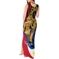 Personalized Lapulapu The First Filipino Hero Tank Maxi Dress Polynesian Pattern LT01 - Polynesian Pride