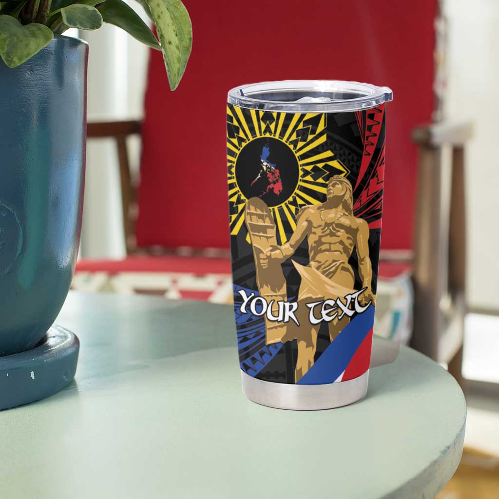 Personalized Lapulapu The First Filipino Hero Tumbler Cup Polynesian Pattern LT01 - Polynesian Pride