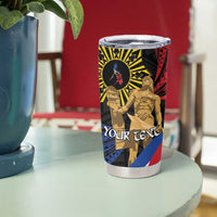 Personalized Lapulapu The First Filipino Hero Tumbler Cup Polynesian Pattern LT01 - Polynesian Pride