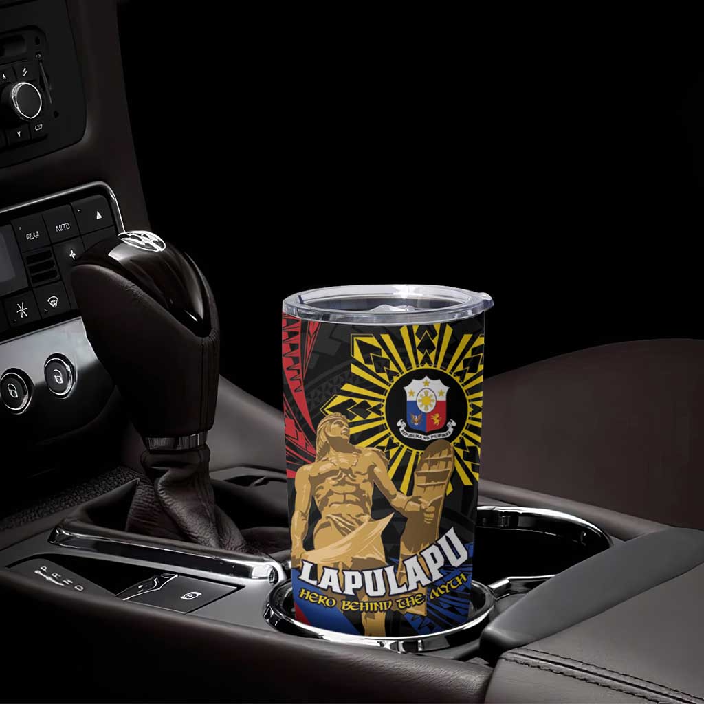 Personalized Lapulapu The First Filipino Hero Tumbler Cup Polynesian Pattern LT01 - Polynesian Pride
