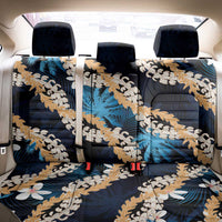 Puakenikeni Maile Lei Back Car Seat Cover Frangipani Blue Tropical Leaves LT01 - Polynesian Pride