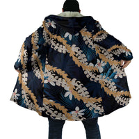 Puakenikeni Maile Lei Cloak Frangipani Blue Tropical Leaves LT01 - Polynesian Pride