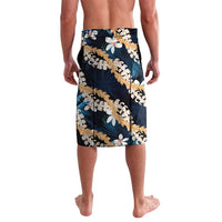 Puakenikeni Maile Lei Lavalava Frangipani Blue Tropical Leaves LT01 - Polynesian Pride