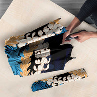 Puakenikeni Maile Lei Umbrella Frangipani Blue Tropical Leaves LT01 - Polynesian Pride