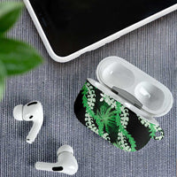 Puakenikeni Maile Lei AirPods Case Frangipani Green Tropical Leaves