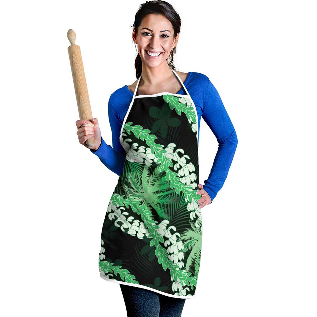 Puakenikeni Maile Lei Apron Frangipani Green Tropical Leaves LT01 - Polynesian Pride
