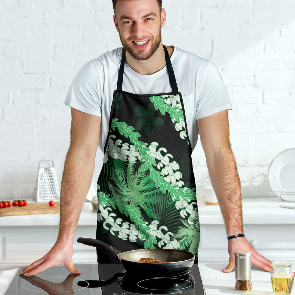 Puakenikeni Maile Lei Apron Frangipani Green Tropical Leaves LT01 - Polynesian Pride