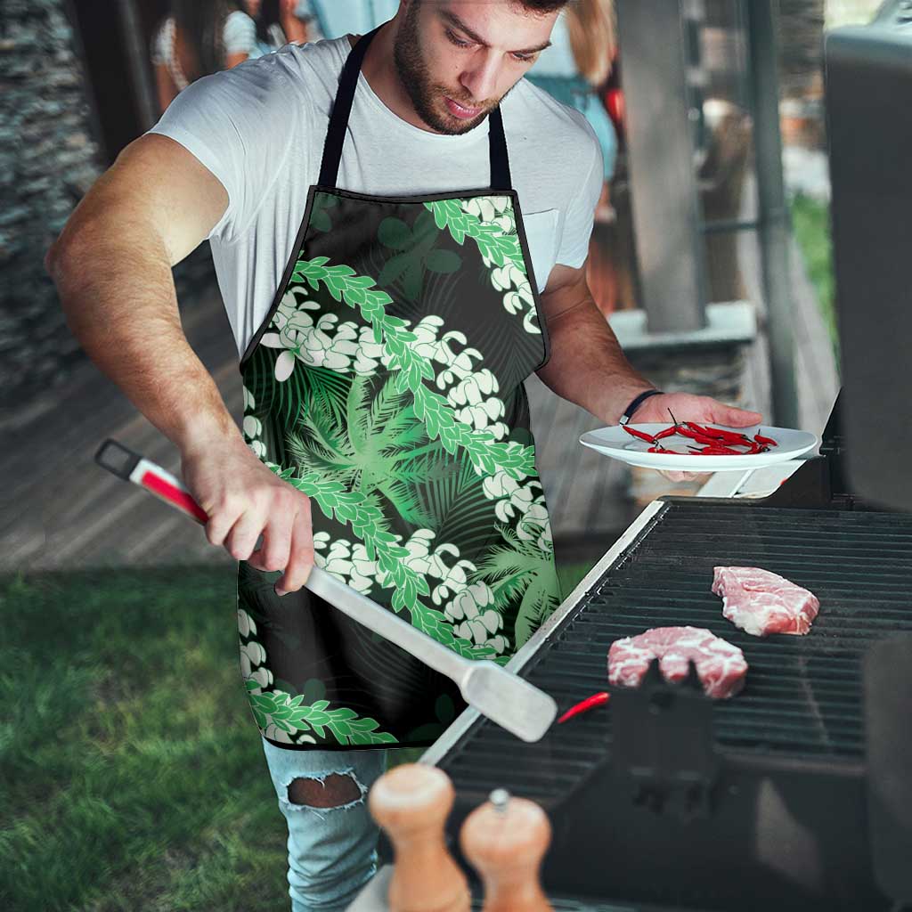 Puakenikeni Maile Lei Apron Frangipani Green Tropical Leaves LT01 - Polynesian Pride