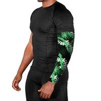 Puakenikeni Maile Lei Arm Sleeves Frangipani Green Tropical Leaves LT01 - Polynesian Pride