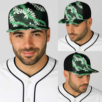 Puakenikeni Maile Lei Baseball Net Cap Frangipani Green Tropical Leaves LT01 - Polynesian Pride