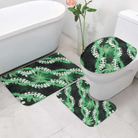 Puakenikeni Maile Lei Bathroom Set Frangipani Green Tropical Leaves LT01 - Polynesian Pride