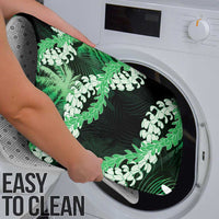 Puakenikeni Maile Lei Bathroom Set Frangipani Green Tropical Leaves LT01 - Polynesian Pride