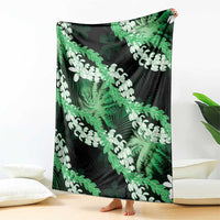 Puakenikeni Maile Lei Blanket Frangipani Green Tropical Leaves LT01 - Polynesian Pride