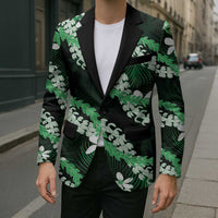 Puakenikeni Maile Lei Blazer Frangipani Green Tropical Leaves LT01 - Polynesian Pride