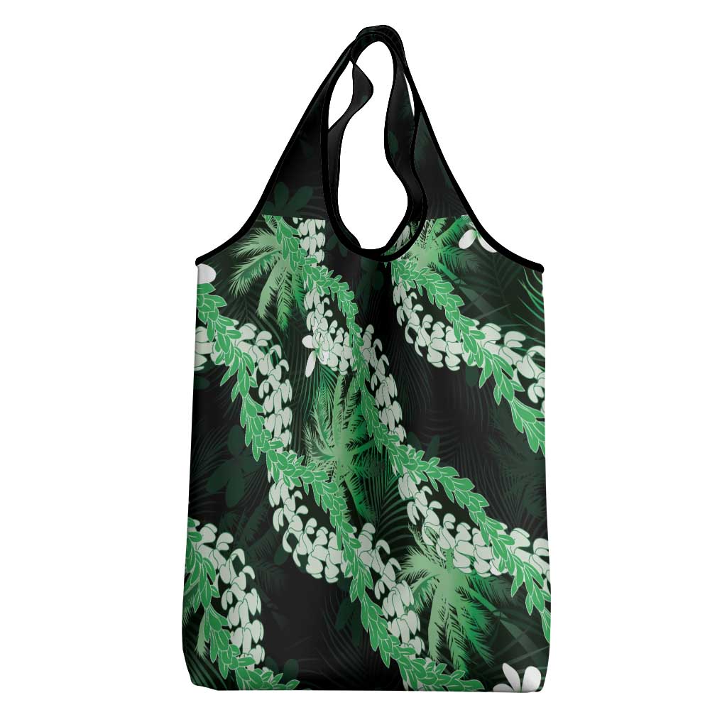 Puakenikeni Maile Lei Grocery Bag Frangipani Green Tropical Leaves LT01 - Polynesian Pride