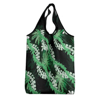 Puakenikeni Maile Lei Grocery Bag Frangipani Green Tropical Leaves LT01 - Polynesian Pride