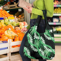 Puakenikeni Maile Lei Grocery Bag Frangipani Green Tropical Leaves LT01 - Polynesian Pride