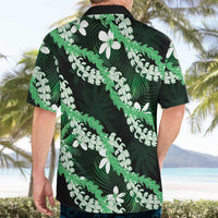 Puakenikeni Maile Lei Hawaiian Shirt Frangipani Green Tropical Leaves LT01 - Polynesian Pride