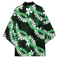Puakenikeni Maile Lei Kimono Frangipani Green Tropical Leaves LT01 - Polynesian Pride