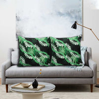 Puakenikeni Maile Lei Pillow Cover Frangipani Green Tropical Leaves LT01 - Polynesian Pride