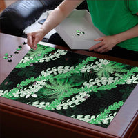 Puakenikeni Maile Lei Puzzle Frangipani Green Tropical Leaves LT01 - Polynesian Pride