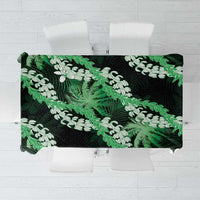 Puakenikeni Maile Lei Tablecloth Frangipani Green Tropical Leaves LT01 Green - Polynesian Pride