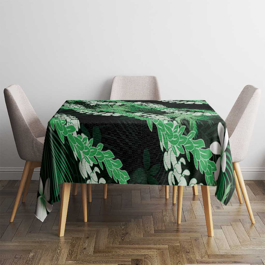 Puakenikeni Maile Lei Tablecloth Frangipani Green Tropical Leaves LT01 - Polynesian Pride