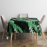 Puakenikeni Maile Lei Tablecloth Frangipani Green Tropical Leaves LT01 - Polynesian Pride